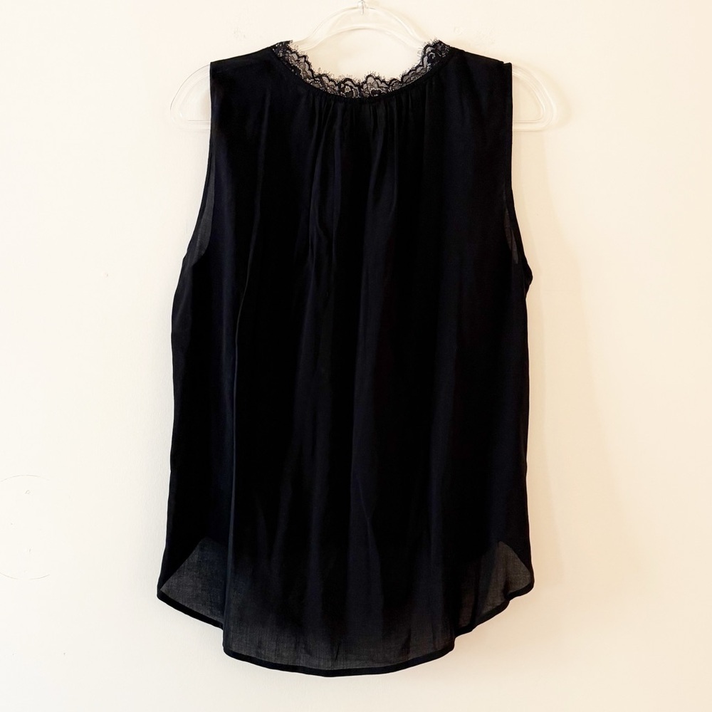 Velvet By Graham And Spencer Lace Trim Crossover Top - Picture 4 of 7